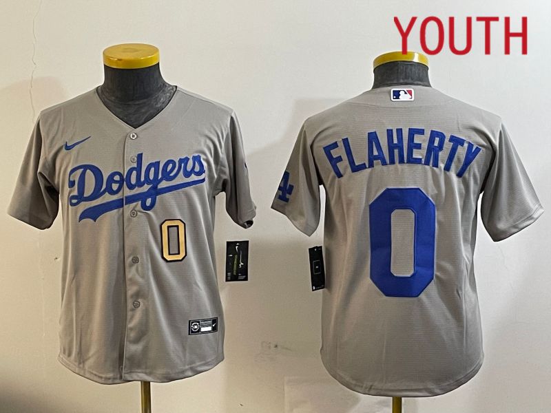 Youth New York Yankees #0 Flaherty grey 2024 Nike MLB Jersey 202411201->youth mlb jersey->Youth Jersey